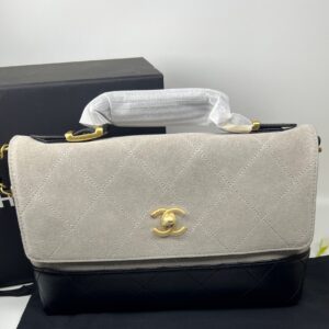 Alternative view of Chanel Flap Bag Large Crossbody 11.4in/ 29cm Gray/ Black Gold Hardware For Women