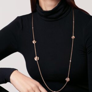 Alternative view of Chanel Les Infinis De Camélia Necklace Rose Gold For Women J11877