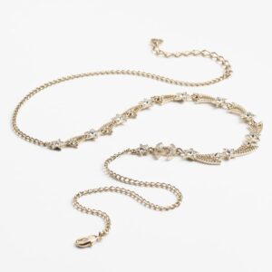 Alternative view of Chanel Long Necklace Gold Crystal For Women - ABG295-B21819-U3377