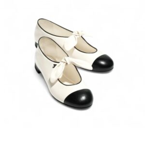 Chanel Mary Janes White/Black For Women G46149-X01000-NABTK