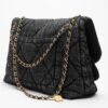 Chanel Flap Bag Maxi Crossbody 17.7in/ 45cm Black Denim Gold Hardware For Women AS5727 B22144 94305 - Image 4
