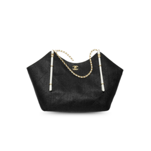 Chanel Shopping Maxi Tote Bag 23.2in/ 59cm Black Gold Hardware For Women AS5463-B22594-U5559