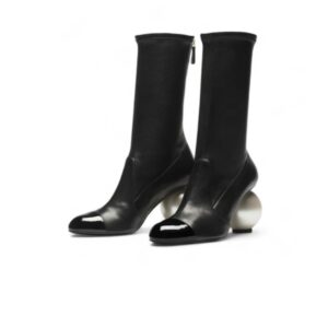 Chanel Mid-Calf Boots Black For Women G46776-B22203-94305