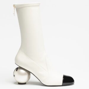 Alternative view of Chanel Mid-Calf Boots White/Black For Women G46776-B22203-U4187