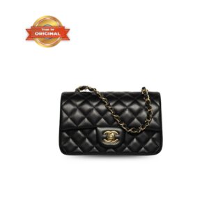 Chanel Mini Classic Handbag Black For Women 7.8in/20cm A69900 Y04059 94305