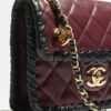 Chanel Mini Flap Bag Dark Burgundy/Black For Women 7.5in/19cm AS2495-B23328-U7403 - Image 4