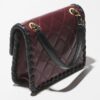 Chanel Mini Flap Bag Dark Burgundy/Black For Women 7.5in/19cm AS2495-B23328-U7403 - Image 5