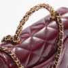 Chanel Flap Bag Medium Crossbody 9.8in/ 25cm Burgundy Gold Hardware For Women AS5043 B17665 NZG79 - Image 3