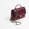 Chanel Flap Bag Medium Crossbody 9.8in/ 25cm Burgundy Gold Hardware For Women AS5043 B17665 NZG79 - Image 2