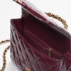 Chanel Flap Bag Medium Crossbody 9.8in/ 25cm Burgundy Gold Hardware For Women AS5043 B17665 NZG79 - Image 4