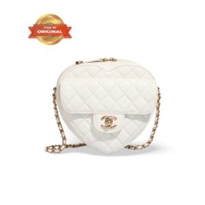 Chanel Mini Heart Bag White For Women 7in/18cm AS3191 B07958 10601