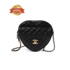 Chanel Mini Heart Bag Black For Women 7in/18cm AS3191 B07958 94305