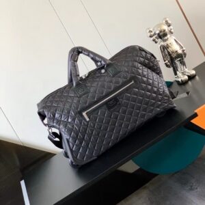 Alternative view of Chanel Quilted Rolling Duffle Bag Black 20.9in/53cm