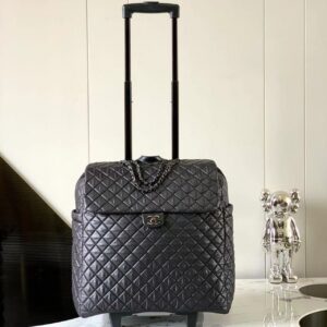 Alternative view of Chanel Quilted Suitcase Black 17.7 in/45cm
