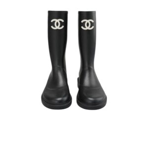 Chanel Rubber Boots Black For Women