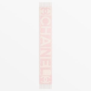Alternative view of Chanel Scarf Light Pink/White For Women 70.9in/180cm AAB478-B22311-U4447