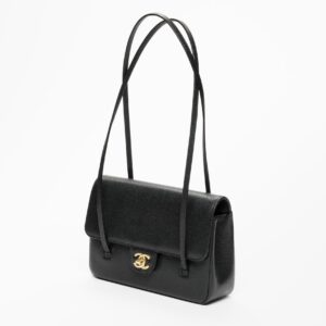 Alternative view of Chanel Flap Bag Small Shoulder 8.7in/ 22cm Black Gold Hardware For Women AS6130-B23483-94305