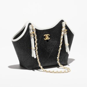 Alternative view of Chanel Small Shopping Bag Black Raffia For Women 11in/28cm AS6015-B22594-U5559