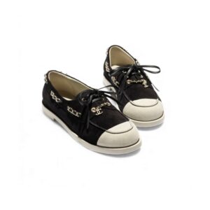 Chanel Suede Moccasins Black For Women G47005-B22965-U5949