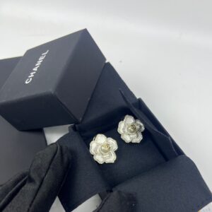 Alternative view of Chanel Sweet Lady Camellia Earrings White For Women