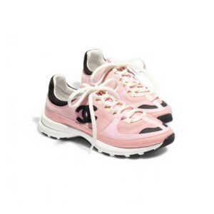 Chanel Trainers Light Pink/Black For Women G47010-B23026-U6221