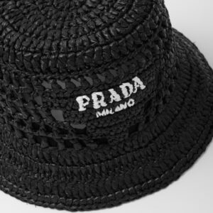 Alternative view of Prada Woven Fabric Bucket Hat Black For Women 1HC137_2A2T_F0002
