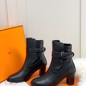 Alternative view of Hermes Frenchie 70 Ankle Boots Black For Women 2.8in/7cm
