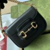 Gucci Horsebit 1955 Strap Wallet Black For Women, Women's Bags 4.7in/12cm GG 699760 18YSG 1060 - Image 2
