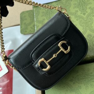 Alternative view of Gucci Horsebit 1955 Strap Wallet Black For Women, Women's Bags 4.7in/12cm GG 699760 18YSG 1060