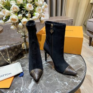 Louis Vuitton Women's Cherie Ankle Boots Black For Women LV