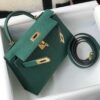 Hermes Kelly 19 Green With Gold Toned Hardware Bag For Women, Women's Handbags, Shoulder Bags 7.5in/19cm - Image 6