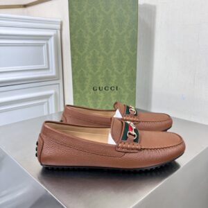 Gucci Men's Loafers With Web Details Brown For Men 6246981