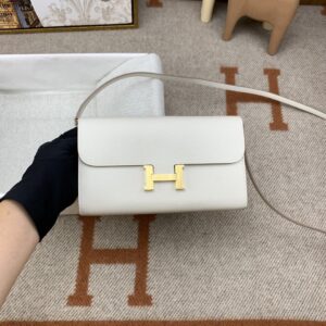 Alternative view of Hermes Constance To Go Long Wallet 8.3in/ 21cm White Gold Hardware Bag For Women