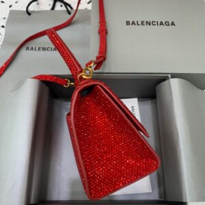 Alternative view of Balenciaga Hourglass Small Handbag In Red, For Women, Women's Bags 9in/23cm