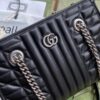 Gucci GG Marmont Small Tote Bag Black Matelasses For Women 10.4in/26.5cm GG 681483 UM8BN 1000 - Image 8