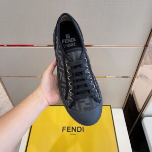 Alternative view of Fendi Domino Fabric Sneakers Black For Men
