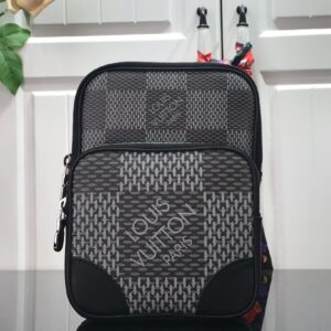 Alternative view of Louis Vuitton Damier Graphite 3D Amazon Sling Bag Grey 21 cm/ 8.3 in