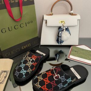 Alternative view of Gucci Men's GG Slipper With Horsebit Black For Men GG Shoes 694249