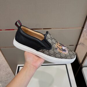 Alternative view of Gucci Men's GG Supreme Slip-On With Tiger Black And Gray For Men 456202 K5Z30 8979
