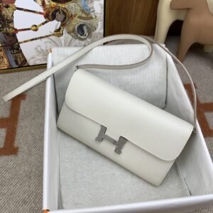 Alternative view of Hermes Constance To Go Long Wallet 8.3in/ 21cm White Silver Hardware For Women