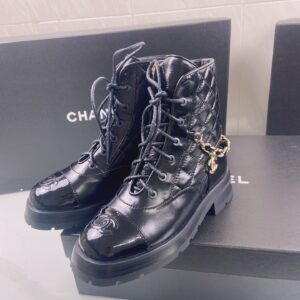 Chanel Women's Lace- Ups Black For Women 1.6in/4cm