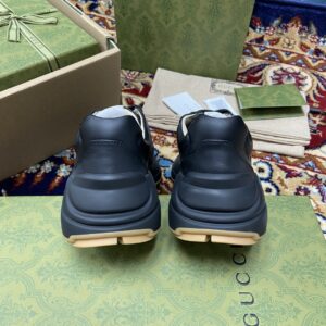 Alternative view of Gucci Men's Rhyton Sneakers With Iridescent Logo Black For Men 552851 DRW00 1000
