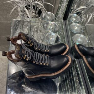 Alternative view of Louis Vuitton Women's Territory Flat Military Boots Black For Women LV 1A958N