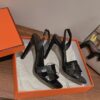 Hermes Ella Sandal Noir For Women 4.1in/10.5cm H221241Z 02360 - Image 6