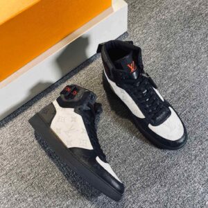 Louis Vuitton Rivoli Sneaker Boots Black And White For Men LV