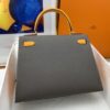 Hermes Kelly 28 Sellier Epsom Dark Grey/Yellow Bag For Women, Women's Handbags, Shoulder Bags 11in/28cm - Image 4
