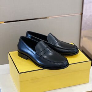 Fendi Force Matte Black Loafers For Men