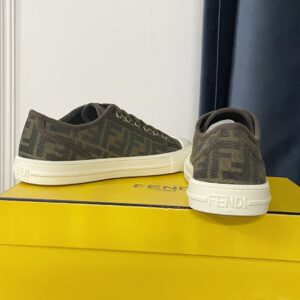 Alternative view of Fendi Domino Brown FF Fabric Low-Tops For Women 8E8325AJZXF0R7V