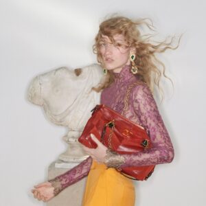 Alternative view of Valentino Garavani Panthea Medium Shoulder Bag 12.9in/ 33cm Red Antique Gold Hardware For Women 9W2B0S70DED_AQS