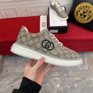 Alternative view of Gucci Men's Sneaker With GG Gucci Print Brown And Gray For Men